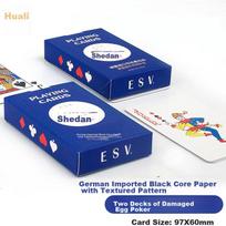 Special Playing Cards YH6097, Double-Sided Textured Imported Black Core Paper, Durable Tabletop Card Game Playing Cards, Blue Two Decks