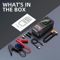 8000A Car Jump Starter with Air Compressor, 200PSI Tire Inflator,  high-Power Bank, USB-C Charging,EVA Bag for 12V Gas/Diesel EVA Bag