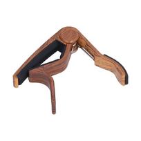 Wood Ukulele Universal Capo Clip Brown Guitar Capo with Picks Combo  Ukulele Practice Playing ruda