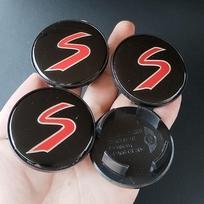 TA01-4pcs 54mm MINI WORKS Logo Emblem Car Wheel Center Hub Caps for BMW Mini Cooper Club Man Countryman Accessories