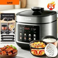 SUPOR 5L Smart Electric Pressure Cooker with Dual Pots