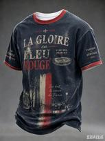 France National Soccer Jersey V Neck Letter Print French Flag Sleeve Short Sleeve Football Fan Sport Top Family Matching 2026 S