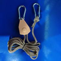 Outdoor Camping Rope Tent Rope Pulley Regulator Adjustable Lifting Rope chaki
