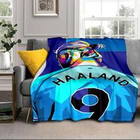 Haaland's Number 9 Journey Portable Blanket/Soft Blanket Bedding Blanket Suitable for Travel Camping Living Rooms Offices Sofas Fan Gifts 75x90cm