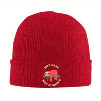 Not Fast Not Furious Cartoons Knitted Caps Womens Unisexs Skullies Beanies Winter Hat Sleeping Sloth Warm Melon Cap