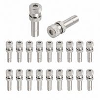 20PCS Brass Mister Nozzle Silver Low Pressure Atomizer Nozzle Misting Nozzle  Garden Irrigation 0.008"/0.2mm Orifice