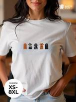 Fun oversized cotton T-shirt:  Cat Paws S