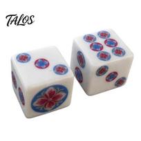 Portable Dice 2Pcs 25MM Mahjong Set, Decorative for Table Game, Board Multiplayer Game Casino Theme Party, Mah Jongg Accessories, Gift Men Women 2pcs