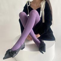 Cotton Women'S Tights Twist Vertical Pattern Thigh High Stockings Pantyhose Autumn And Winter Lingerie Body Stockings Pantyhose One Size