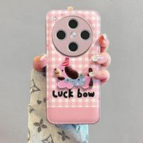 Pink Plaid Silicone Case OPPO Find X8 Pro - Full Coverage Shockproof Bumper With Lanyard Option OPPO Find X8