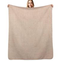 Gunny Sack Burlap Throw Blanket Portable Lightweight Blanket for Travel Camping Size: 75*100cm, Weight: 230 GSM