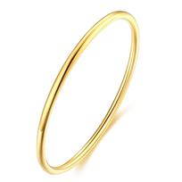 Simple 2mm/3mm Glossy Coil Bracelet Simple Bracelet Non-Fading Women's Thin Bracelet 2mm/55mm auksas