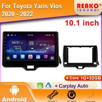 Car Radio Android For Toyota Yaris Vios 2020 - 2022 Navigation GPS Stereo Auto Screen Multimedia Player Video 2din 5G Wifi 4 core 1GB+32GB carplay
