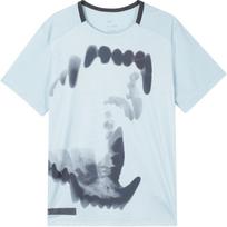 Nike Dri-Fit Adv Run Division Ink Print Crew Neck T-Shirt Men Tops Blue DV9296-011 S