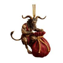 Kalėdiniai papuošimai Baisūs folkloro Kalėdų eglutės pakabinami papuošimai Siaubo 2D akriliniai papuošimai Kalėdų eglutei Šventinio vakarėlio dekoracija F