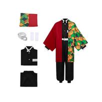 Vaikams Kimetsu No Yaiba Helovino Cosplay Kostiumas Berniukams Tomioka Giyuu Vaidmenų Žaidimo Apsirengimo Apranga 110cm raudona