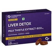 Carbamide Forte Liver Support Supplement with Milk Thistle 800mg, Multivitamins & Amino Acids 10 Tablets