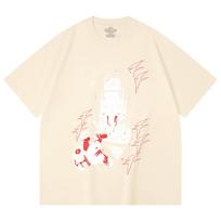 230 Gsm 100% Cotton Naruto V4 Itachi Print Unisex Heavy Cotton T Shirt XS abrikosas