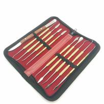 10Pcs Dental Stainless Steel Wax Carving Tool Set Dentist Sculpture Knife Dentistry Instrument Dental Lab auksas