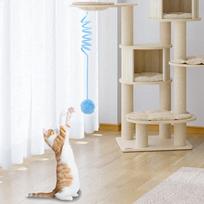 Hanging Catnip Ball Toy Retractable Interactive Teasing Stick Toy Indoor Play Exercise Physical Stimulation One Size