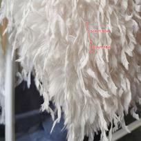 50x160cm White Feather Fringe Fabric Polyester Texture Designer Fabric Diy Sewing Coat Wedding Dress Apparel Diy Accessories 50x160cm