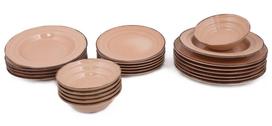 Pietų servizas Hermia Dinner Set 710KTP2888, porcelianas, rožinė sp., 24 vnt.