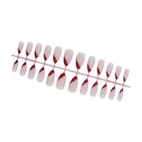 Almond Press on Nail Sequins Fake Nail Stick on Nail in 12 Sizes,24Pcs French Nail Tips for DIY Nail Art Decoration 1