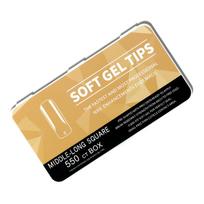550 Pcs Soft Gels Tips Press On Nail Extras Long Full Cover Tips Half Matte Nail Tips Ballerinas False Nail for Salons