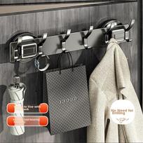 BAHAINIAO Suction Cup Hook Strip, No Drilling Required, Door-Back Coat Hanger, Strong Adhesive Hooks for Kitchen, Bathroom, And Wall-Mounted Hooks