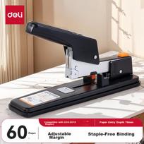 Deli (Deli) 60-Page Heavy-Duty Stapler, Large Thick Stapler, Compatible with 23/6 to 23/10 Staples