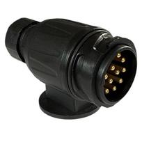 Connector Trailer Plug 13-pin Socket 12V Plug Adapter Socket Adapter Protect Connections For Trailers Caravan smėlis