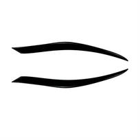 2Pcs Car Front Bumper Headlight Eyelid Eyebrow Lamp Trim Sticker For Seat Leon MK2 TDI TSI TFSI 2005-2012 Parts Accessories Gloss Black