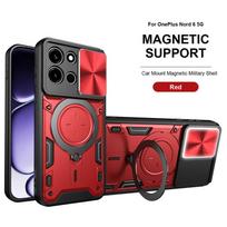 For Oneplus Nord 6 5G Case Armor Lens Slide Camera Shockproof Phone Cover for One Plus 1+Nord6 Magnetic Car Holder Ring Funda OnePlus Nord 6