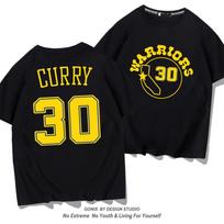 Golden State Warriors Curry No. 30 short-sleeved T-shirt men's and women's trendy basketball sports loose half-sleeved parent-child shirt XXS