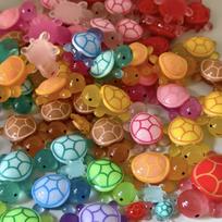 Mix Pack of 5 Turtle Bag - Cute Turtle Keychains for Backpacks Purses and Handbags one size