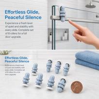8pcs 20mm Diameter Sliding Door Wheels Durable Glass Door Runners Shower Door Rollers  Glass Door