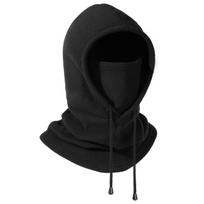 Unisex Fleece Winter Balaclava Skiing Snowboarding Cycling Hiking Windproof Warm Face Neck Head Cover Black No Logo 115g