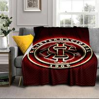 Intercontinental Football Crest Portable Blanket/Soft Blanket Bedding Blanket Suitable for Travel Camping Living Rooms Offices Sofas Fan Gifts 75x90cm
