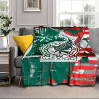 Mexico Football Crest Portable Blanket/Soft Blanket Bedding Blanket Suitable for Travel Camping Living Rooms Offices Sofas Fan Gifts 75x90cm