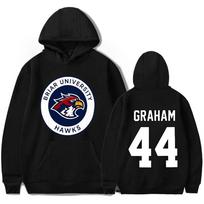 Off Campus Merch Graham 44 Briar University Hawks Cotton Hooded Hockey Romance Pullover Pocket Sweatshirt Fashion Top S