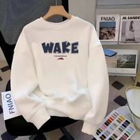 Men Heavyweight Crew Neck Loose Long Sleeve Hoodless Casual Fashion Sweatshirt M balta