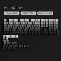 Black Purple Side Engraved Translucent OEM Keycaps 130+ Keys PBT Small Full Set Keycaps for 60/64/84/98/108 Mechanical Keyboards