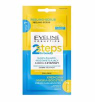 Eveline 2 steps to beauty - 2-etapowy peeling i maska nawilżająca 8 g