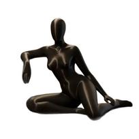 PLA Sitting Statue Beside the Book Model Figurine New Yoga Sport Model Statue  Ornament juoda
