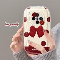 Vivo X200 Pro Phone Case Full Coverage Silicone Cover With Polka Dot Bow Design Cartoon Style Drop Protection vivo X200