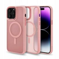 Etui do iphone 12 pro max magsafe magmat obudowa wzmacniana różowy + szkło