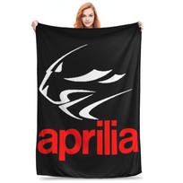 Flannel Throw Blanket Aprilias Italy Racing Logo Warm Plush Blankets Soft Bedspread for Bed Living room Home Picnic Couch Size: 75*100cm, Weight: 230 GSM