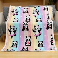 Funny Mom Blanket Panda Sleeping Design Soft Fleece Throw Gift for Mother Birthday Christmas Cozy Home Decor Cute Animal Print Size: 75*100cm, Weight: 230 GSM