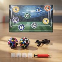 Soccer Target Mat Numbered Areas Scoring Corner Loops Practice Board for Children 1x1.5m Goalkeeper 2 Balls