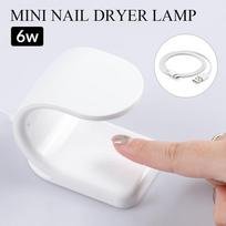 VANREESA 6W nešiojamas mini LED nagų džiovintuvas su USB kabeliu UV lempa Nagų dailės mašina Vieno piršto nagų gelinio lakavimo greito kietėjimo įrankiai USB balta